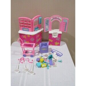 Vtg Barbie Post Office Playset pieces and accessories